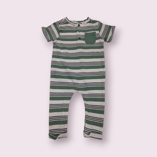 Boxpakje Prénatal gestreept groen maat 62