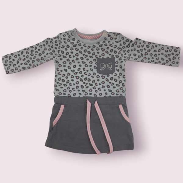 Jurkje luipaardprint grijs maat 56