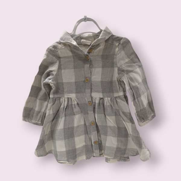 Jurkje glitter grijs maat 68