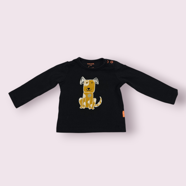 Shirt zwart hond hema
