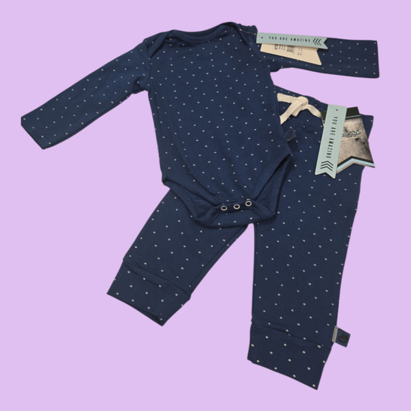 Romper setje blauw 4president