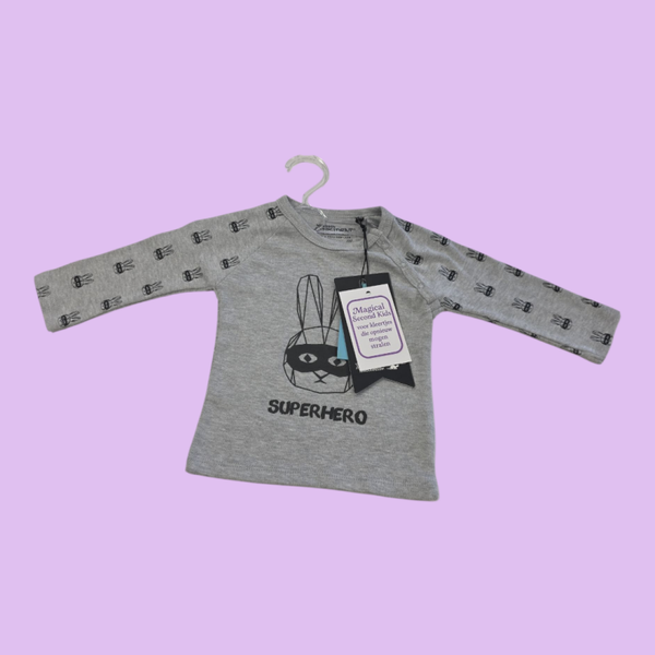 4president shirt grijs superhero