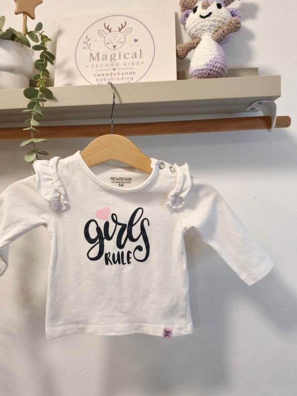 Longsleeve girls rule | Maat 56 - 1008