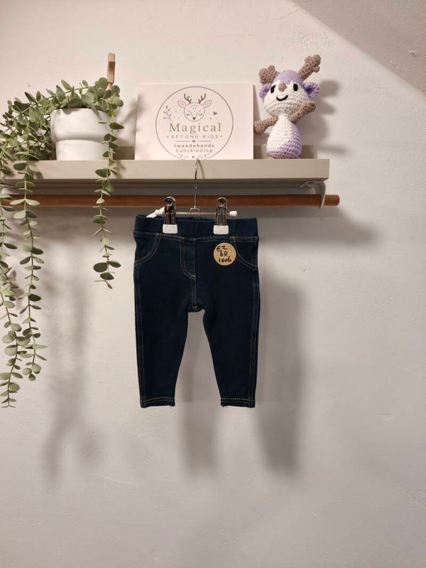 spijkerlook Legging van stof | Maat 68 - 1006