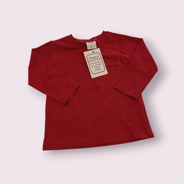 Longsleeve zara rood maat 80