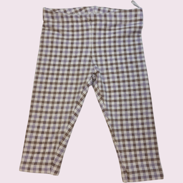 Geblokte legging paars/bruin/wit C&A