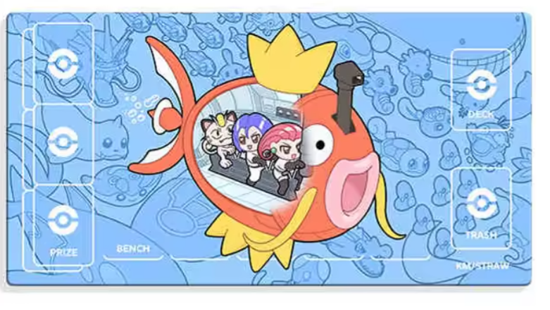 Team Rocket: Jessie, James & Mauzi in Karpador U-Boot Playmat