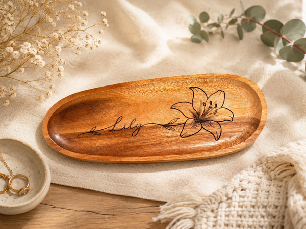 Personalised Engraved Jewellery Tray