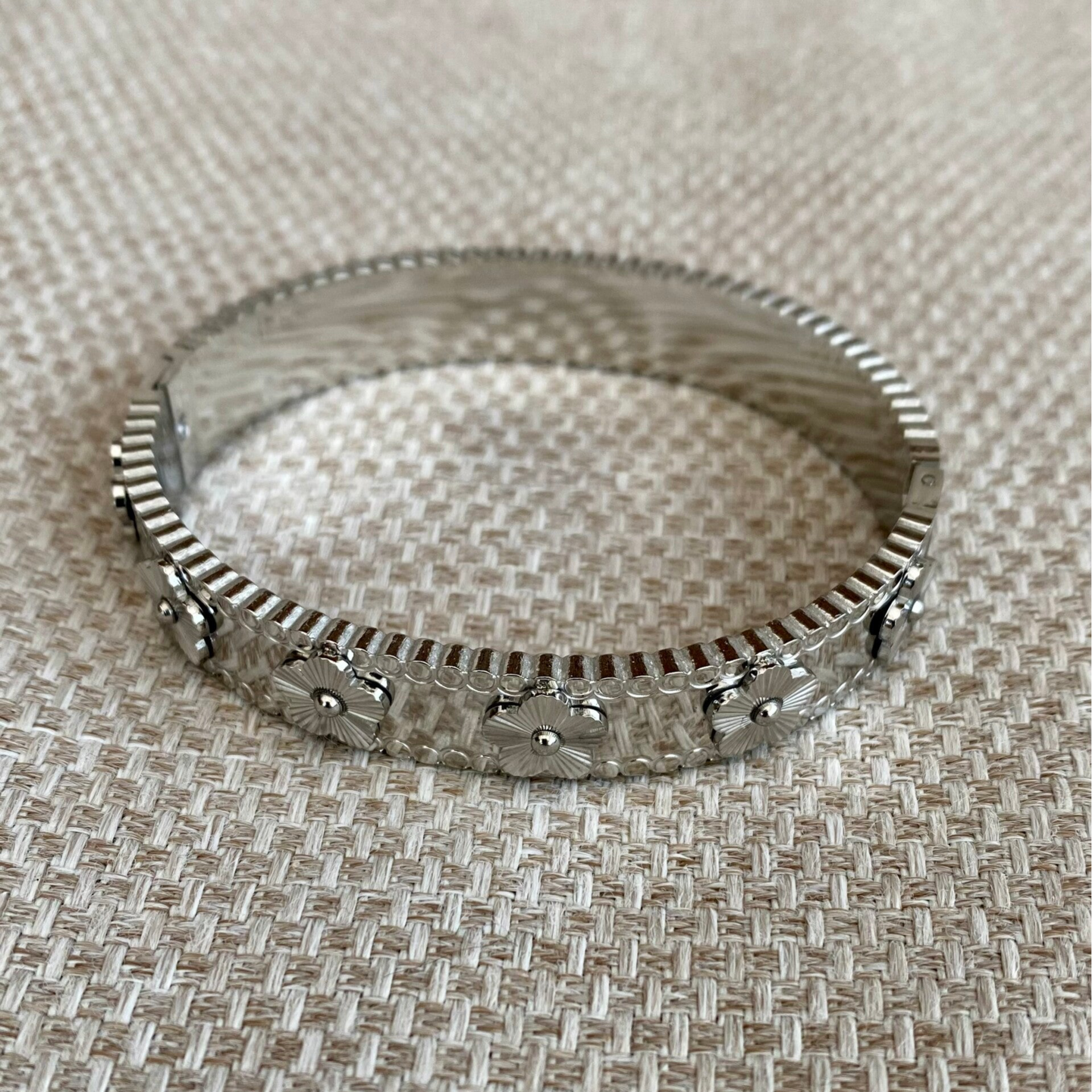 Zilver klaver armband