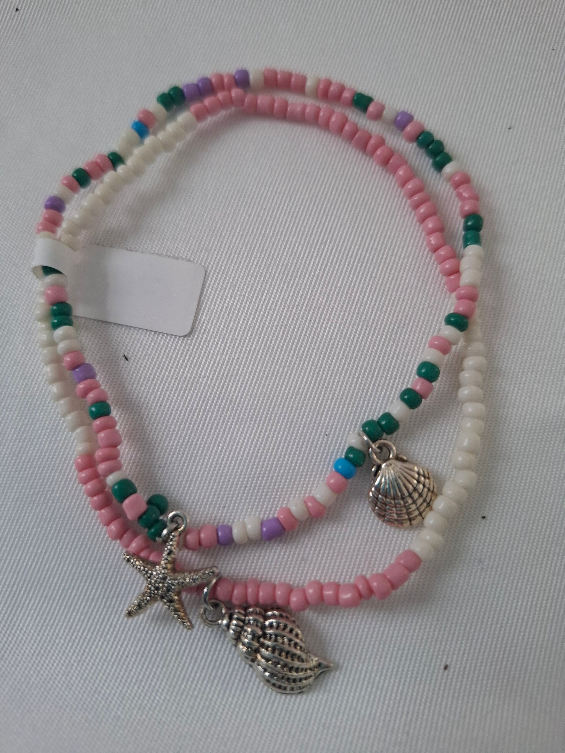 Roze enkelband 2 delig