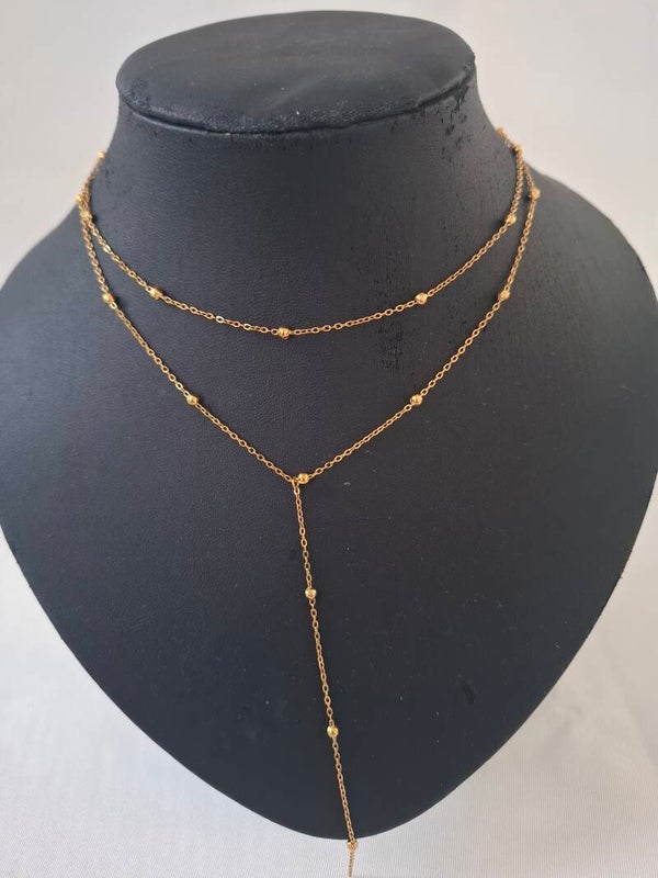 Gouden  dubbele ketting