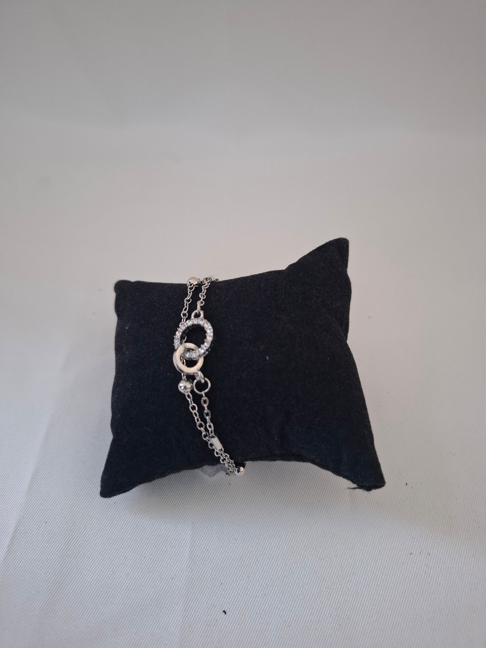 zilverenarmband dubbele ringen