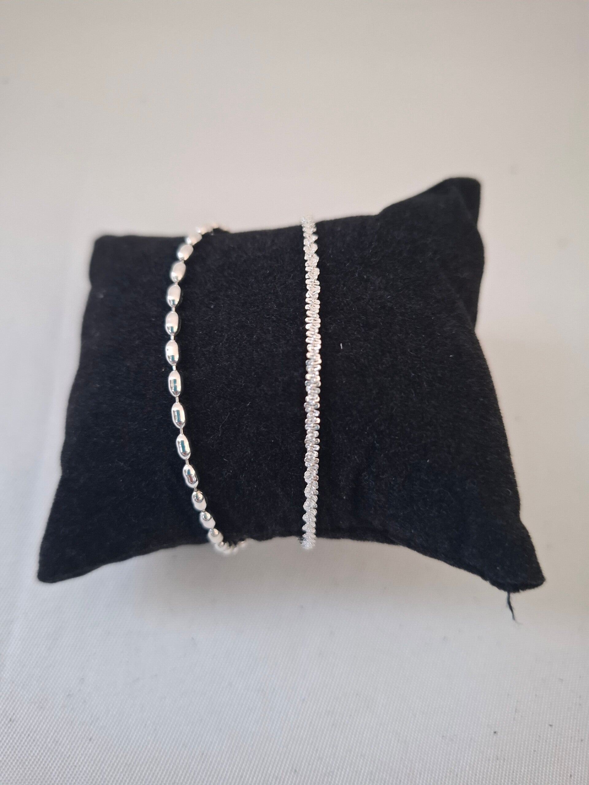 Zilveren dubbele armband