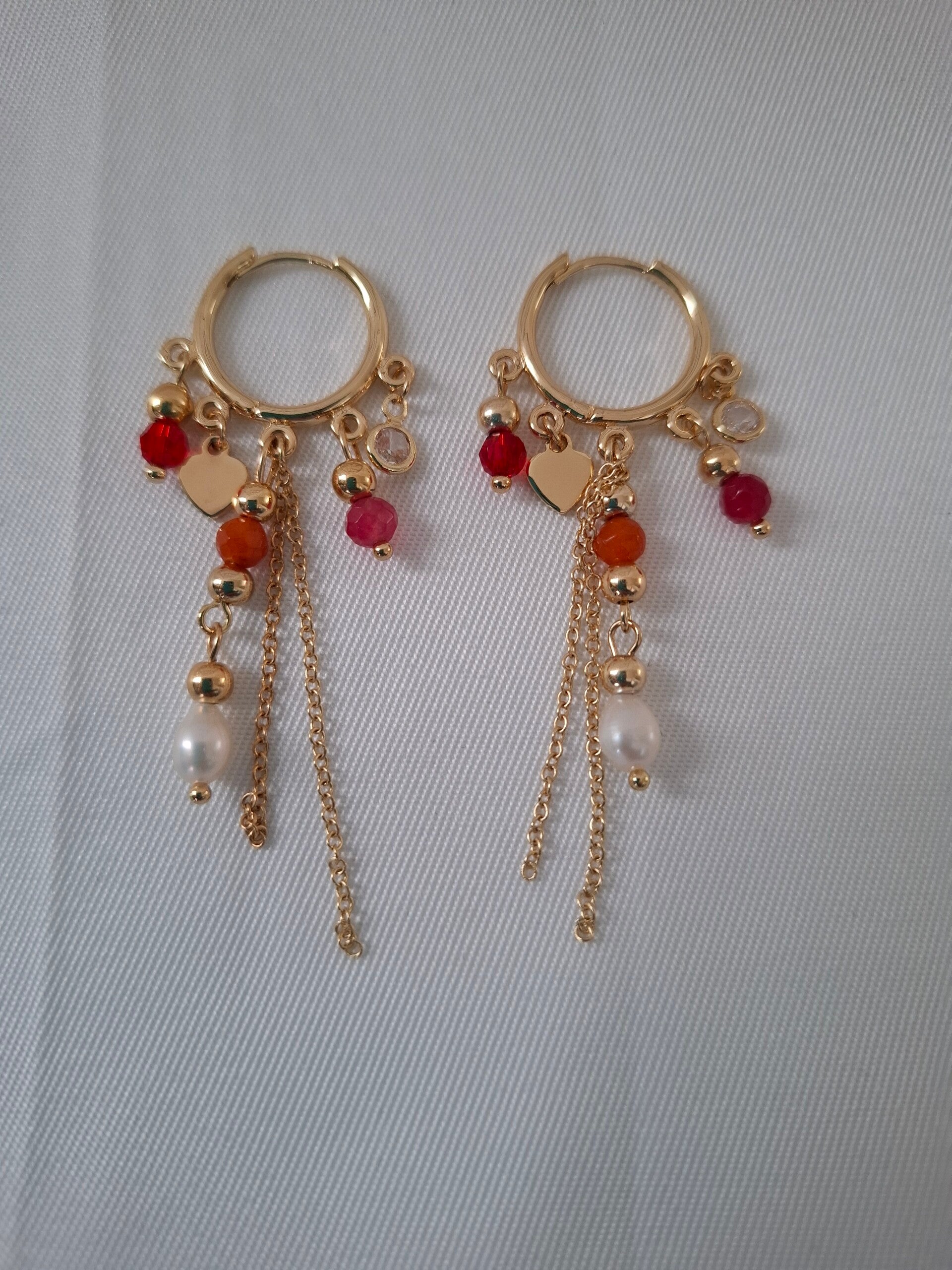gouden  ring oorbellen