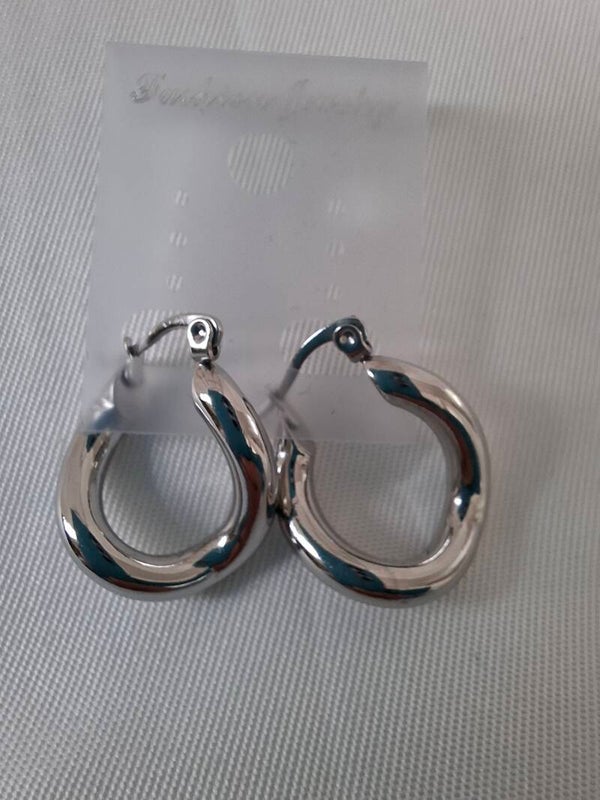 zilver twist oorringen