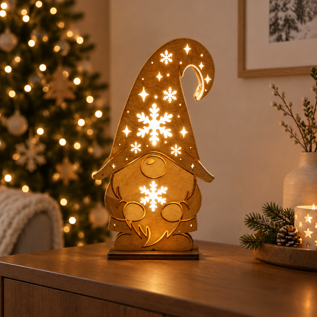 Beleuchteter Weihnachtswichtel mit LED