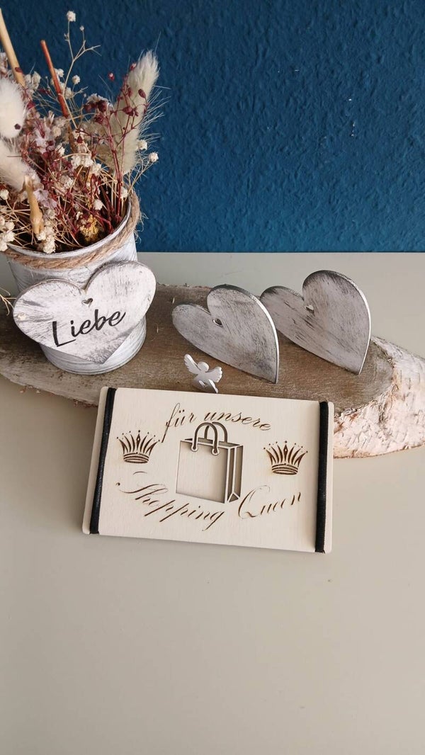 Holz Geschenk Karte