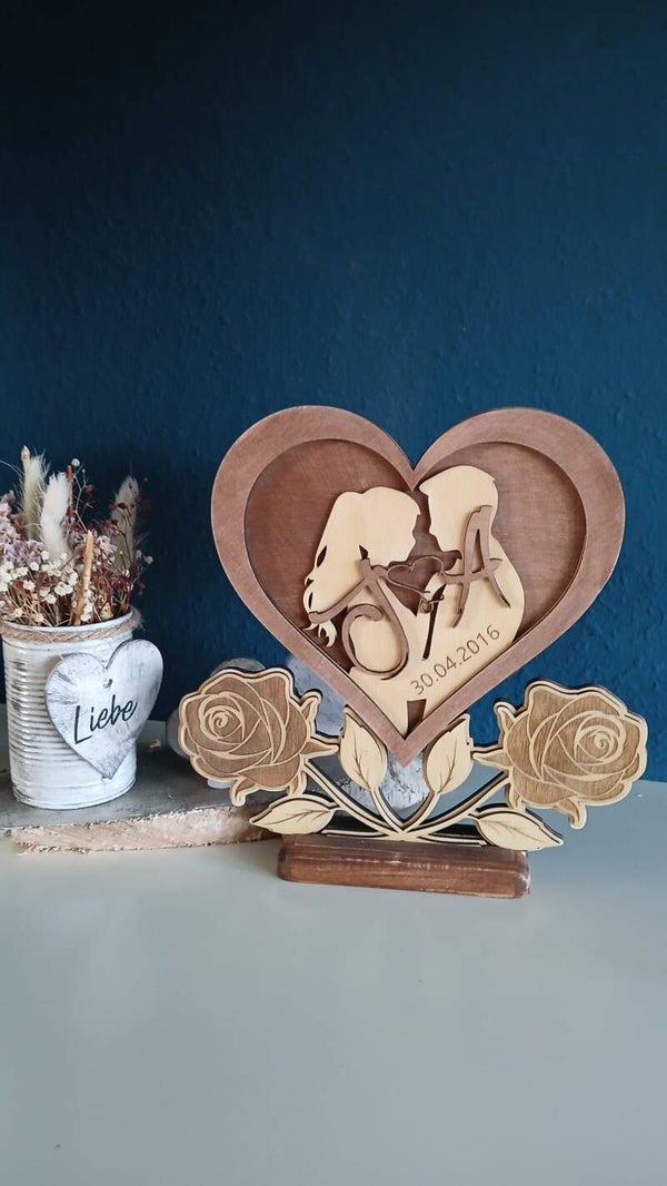 Herz Hochzeit Personalisiert