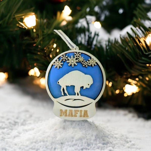 Bills Mafia Snowglobe Ornament