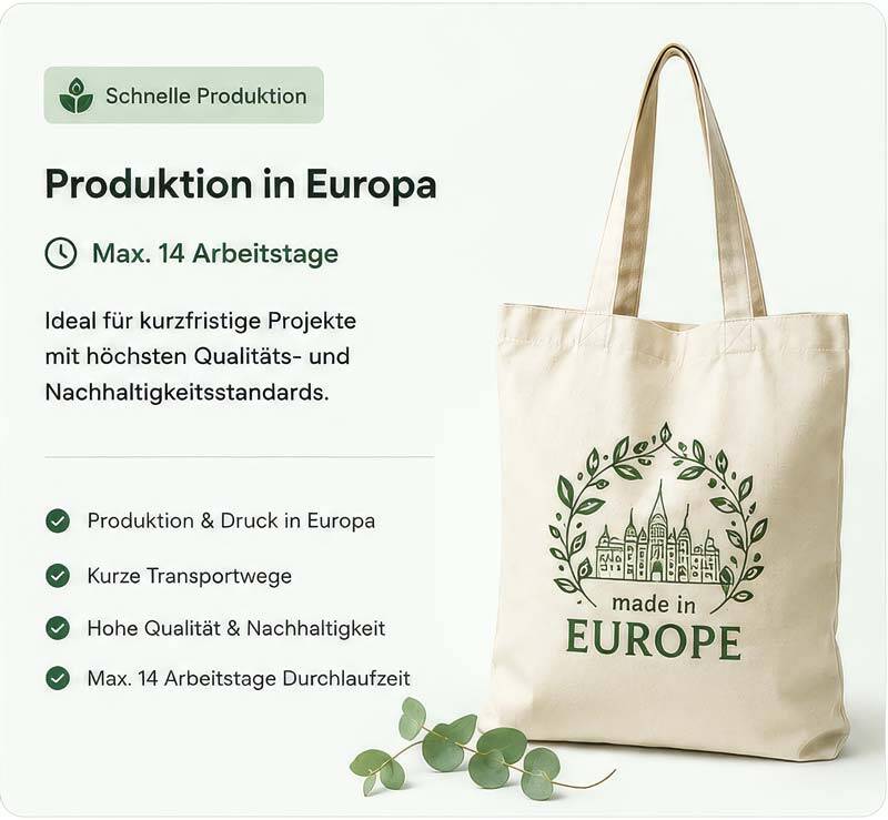 Baumwolltaschen bedruckt in Europa