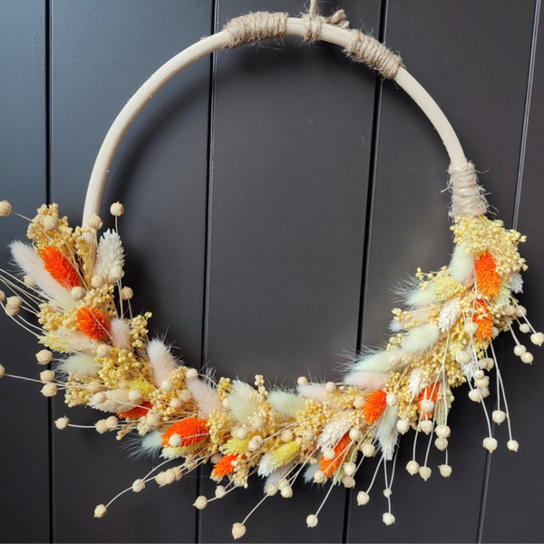 Droogbloemenhoepel rattan