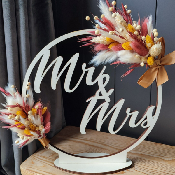 Naamcirkel staander Mr en Mrs