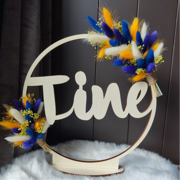 Naamcirkel - naam/initialen - gepersonaliseerd - 30cm/40cm-B2B