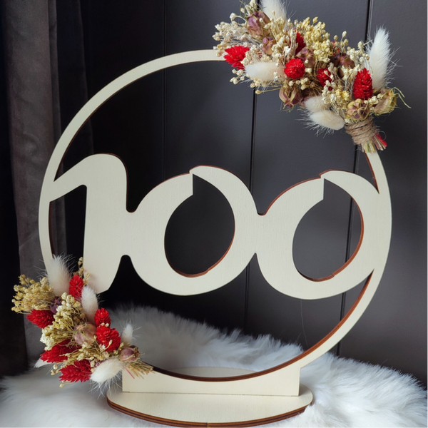 Naamcirkel gepersonaliseerd cijfer - 30cm