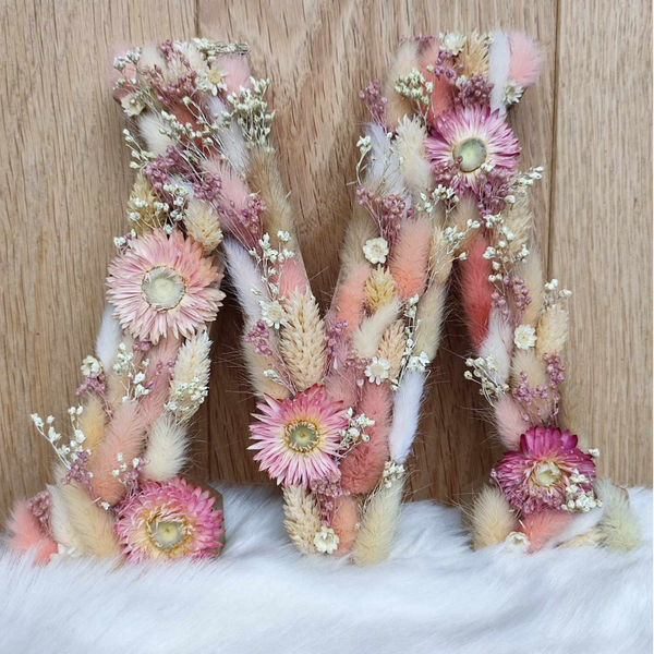 Bloemenletter droogbloemen - 20cm