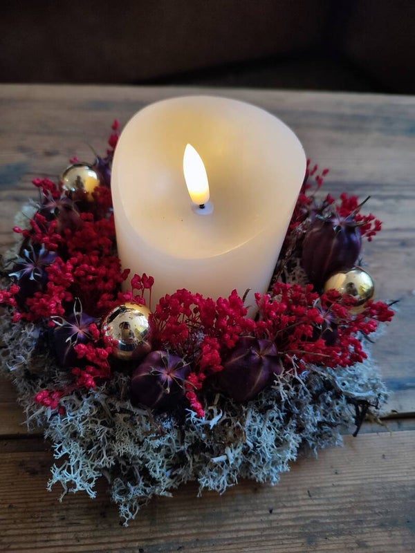 Ronde tafelkrans rood