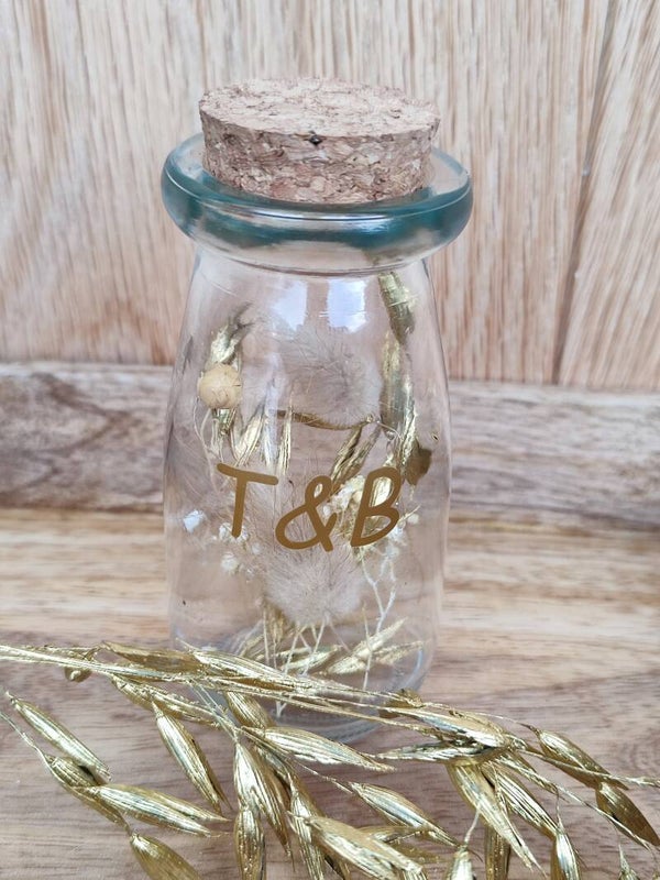 Mini jar - initialen - gepersonaliseerd