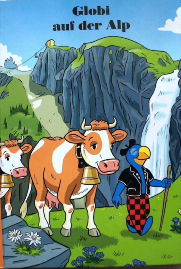 Globi auf der Alp