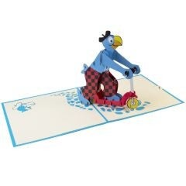 Globi mit Trotti handmade fair trade Karte