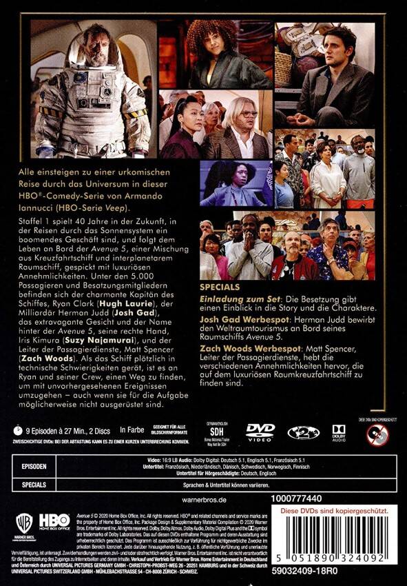 Avenue 5, Babylon 5, Star Trek, Stargate, Battlestar Galactica, The Expanse, The Orville,  Dark Matter, Doctor Who, Torchwood, Dr Who