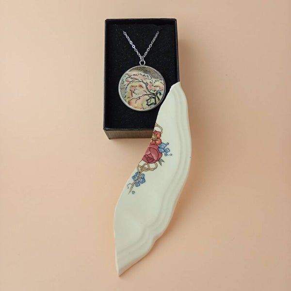 Pendentif paysage champêtre