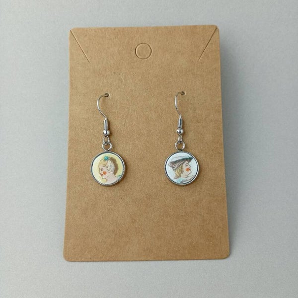 Boucles d’oreilles « Visages d’Antan »