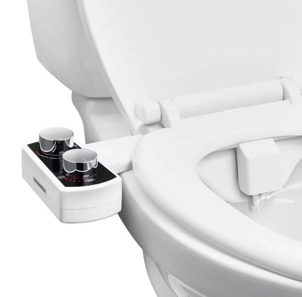 Dual Retractable Nozzles Bidet Attachment for Toilet Non-Electric Bidet Seat with Adjustable Water Pressure Easy installation