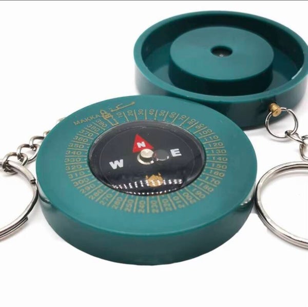 47mm Qibla Pocket Camping Hiking School Outdoor Direction Guide Compass with Key Chain