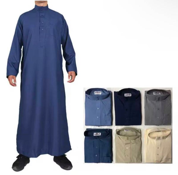 Men’s Dubai Robe Arabia Jubbah Saudi Moroccan Thobe