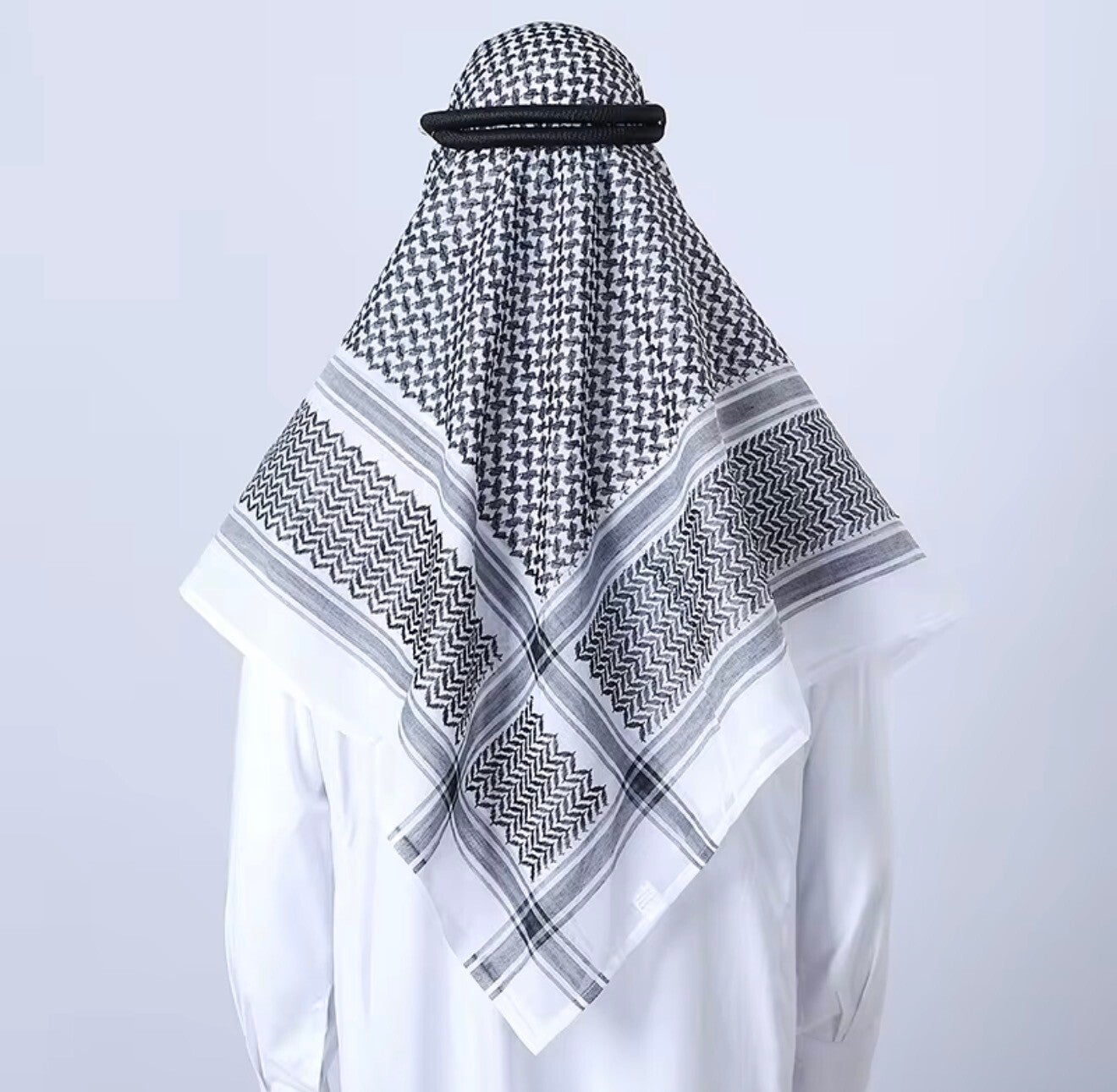 Custom 55 inches Digital Print Breathable Palestinian Keffiyeh wrap polyester