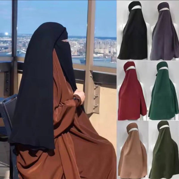 HANO High Quality Niqab Muslim Breathable One Layer Nida Face Veil Cover Modest Islamic Clothing Women Jilbab Prayer Hijab Niqab
