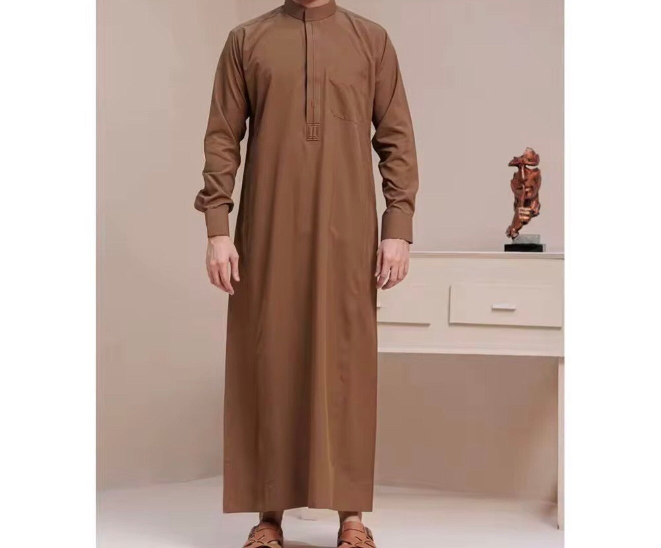 Best Selling Islamic Clothing Boys Thobe Modest Floor Length Long Sleeve