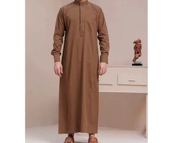 Best Selling Islamic Clothing Boys Thobe Modest Floor Length Long Sleeve