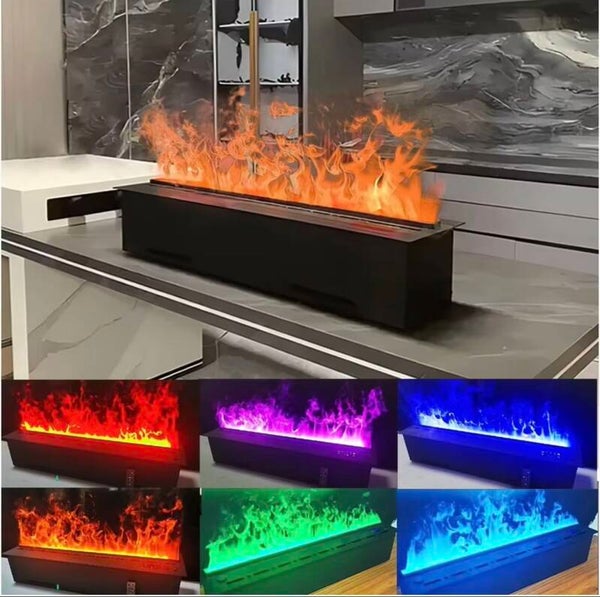 3D Simulation Flame Electric Fireplace Water Vapor Atomizing Fireplace Wall Mounted with Smart Control System