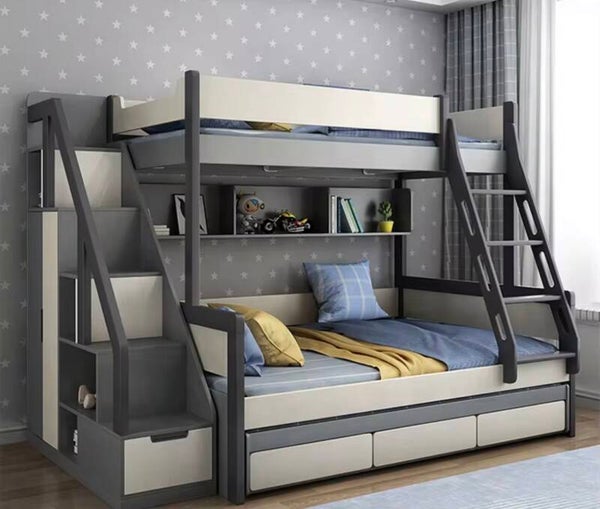 Solid Wood up and Down Bed Children’s Multi-Functional Bed Boys Room Bunk Bed
