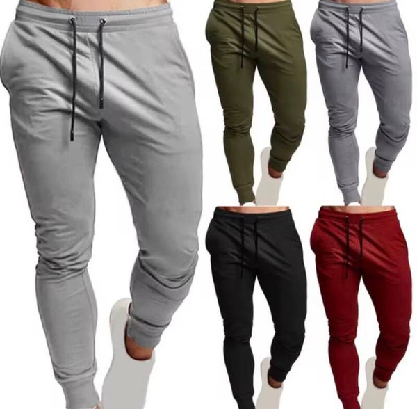 RNSHANGER Men’s Sports Pants Casual Men Solid Color Versatile Running Training Fitness Parts Men’s Straight Pants