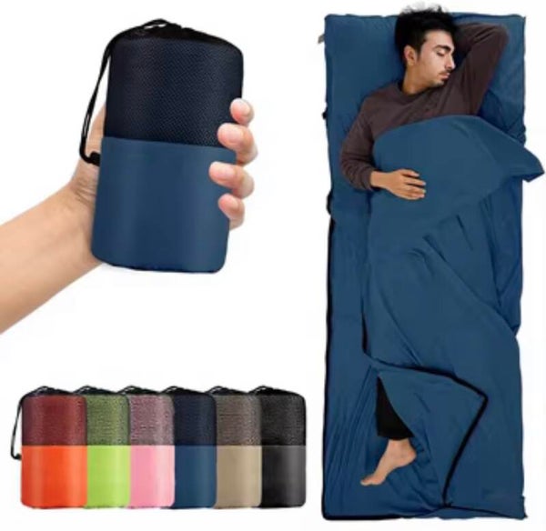 Factory Customized Envelope-Style Adult Hotel Sleeping Bag Liner Dirt-Proof Polyester