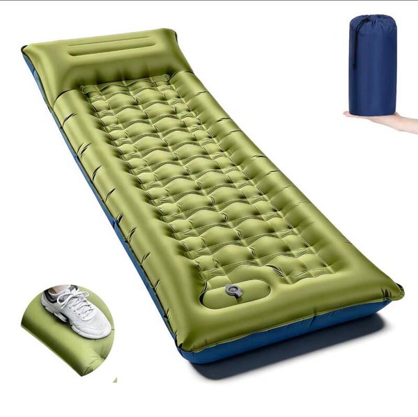 CAMFUNNY Ultralight Waterproof Self Inflating Sleeping Pad Mattress Pillow Portable Camping for Backpacking Hiking Traveling