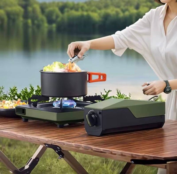 Portable Detachable Gas Canister Split Cassette Stove for Outdoor Cooking Safer Use Flame Protection Gas Leak Prevention