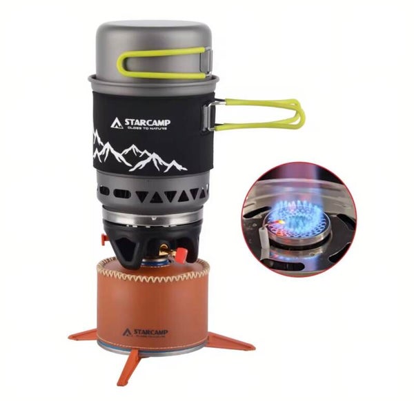 STARCAMP Outdoor Camping Cooking System 1000 500ml Fastboil Jet Cooker Gas Burner For Hiking